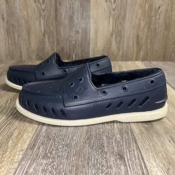 Sperry Float Cozy Slip On Women’s US Size 8 Fuzzy Blue Rubber Shoes STS87088 - Picture 5 of 12